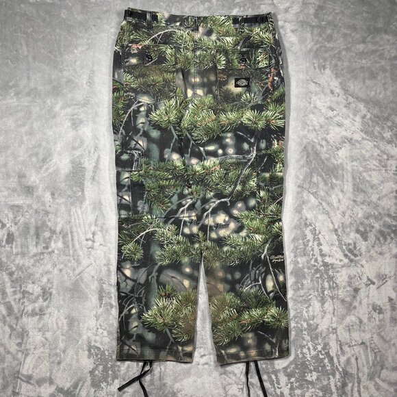 Dickies CamoWest Pants Mens (36)x32 Green Camo Cargo Utility Adjustable Outdoor - Picture 8 of 14